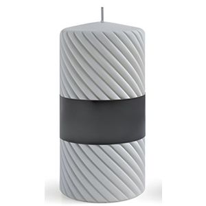 Parafínová svíčka Caroline Mat 7x10 cm šedá vyobraziť