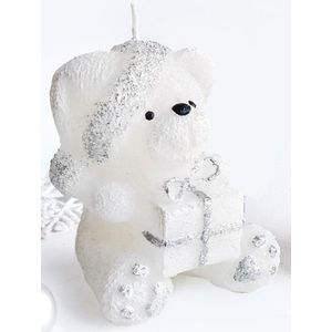 Parafínová svíčka TEDDY 15 cm bílá vyobraziť