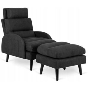 Polohovací křeslo Henry s podnožkou černé vyobraziť