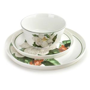 Porcelánová jídelní sada LEA Tree 18 ks bílá vyobraziť