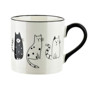 Porcelánový hrnek COTTELLO I. 370 ml bílý/černý vyobraziť