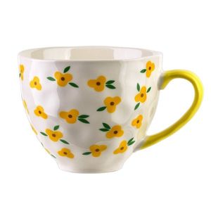 Porcelánový hrnek FLORELLA 400 ml bílý/žlutý vyobraziť