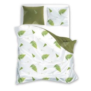 Povlečení z mikrovlákna SATYN 010 160x200 cm + 2x 70x80 cm bílo-zelené vyobraziť