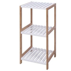 Praktický regál Rosen hnedo-biely - 3 poličky vyobraziť