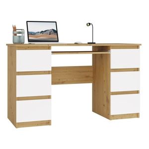 Psací stůl KUBA dub artisan/bílý vyobraziť
