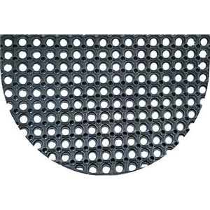 Rohožka půlkruhová HONEYCOMB 75 x 45 cm černá vyobraziť