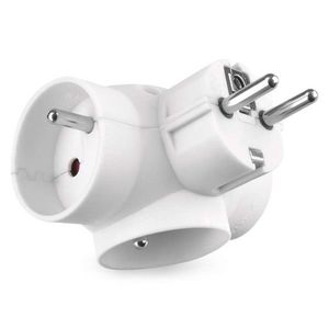 Rozbočovací zásuvka Preston 3x kulatá bílá vyobraziť