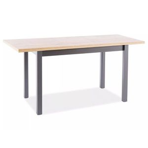 Rozkládací jídelní stůl Adam 120/160 cm dub artisan/černý vyobraziť