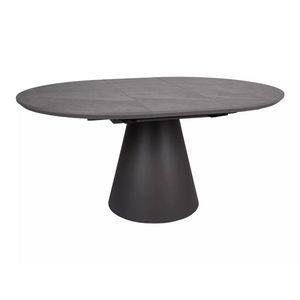 Rozkládací jídelní stůl Angel 120/160 cm šedý mramor/černý vyobraziť