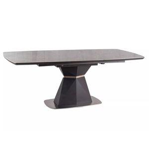 Rozkládací jídelní stůl Cortez 160/210 cm šedý mramor/antracitový vyobraziť