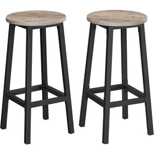 Sada 2 ks barových židlí Vasagle Blumo hnědá/černá vyobraziť