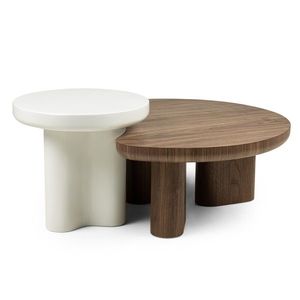 Sada 2 ks konferenčních stolků Malibu ořech/bílá vyobraziť