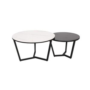 Sada 2 ks konferenčních stolků Modig černá/mramor vyobraziť