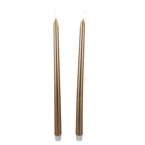 Sada 2 ks LED vysokých svíček s časovačem Aliya 27 cm zlatá vyobraziť