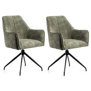 Sada 2 ks otočných jídelních křesel Fiori zelená vyobraziť