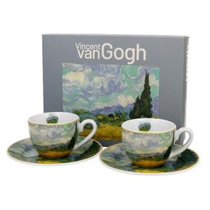 Sada 2 ks porcelánových hrnečků Van Gogh Wheat Field 90 ml vícebarevná vyobraziť
