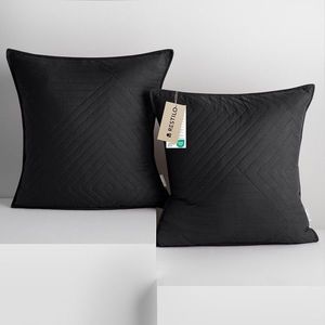 Sada 2 ks povlaků na polštáře RESTILO černá vyobraziť