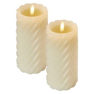 Sada 2 ks voskových LED svíček 17 cm PAMOLE s časovačem teplá bílá vyobraziť