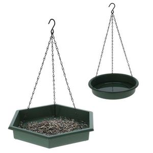 Sada 2 ks závěsného krmítka a pítka pro ptáky NORIA zelená vyobraziť