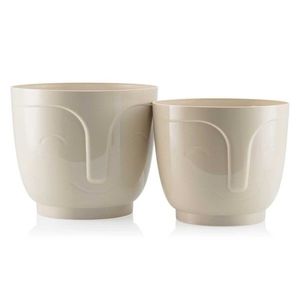 Sada 2 květináčů Zoe běžová vyobraziť