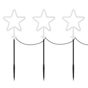 Sada 3 ks LED vánočních dekorací Lester teplá bílá vyobraziť