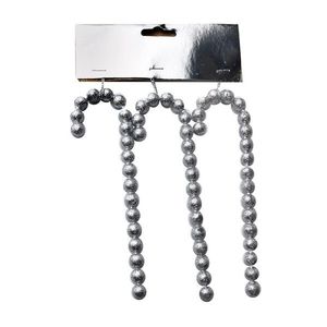 Sada 3 ks vánočních dekorativních ozdob HULA 15 cm stříbrná vyobraziť