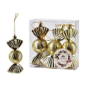 Sada 3 ks vánočních ozdob Silas 11x4 cm zlatá vyobraziť