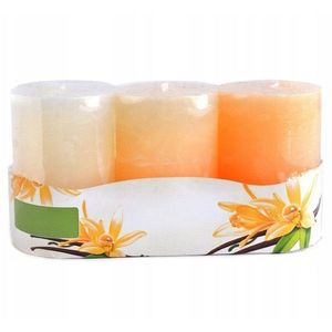 Sada 3 ks vonných svíček Floris Sladká vanilka oranžová vyobraziť