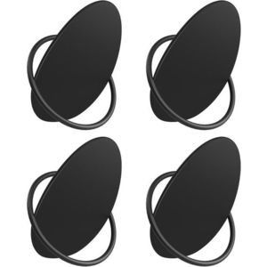 Sada 4 ks háčků na oblečení Ripple černá vyobraziť