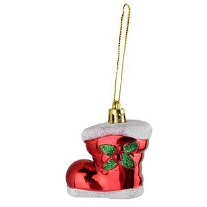 Sada 4 ks vánočních ozdob Brian červená/bílá vyobraziť