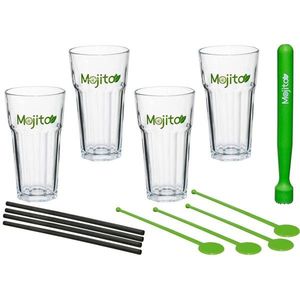 Sada 4 pohárov na Mojito + príslušenstvo vyobraziť