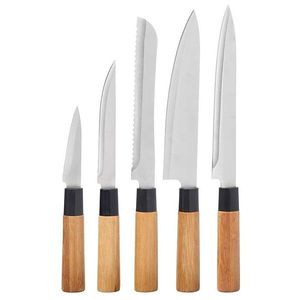 Sada 5 ks nožů KINVARA hnědá vyobraziť