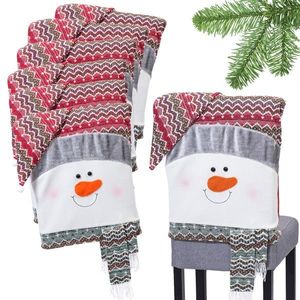 Sada 6 ks potahů na židle Merry Christmas vícebarevná vyobraziť