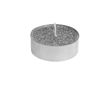 Sada 8 ks čajových svíček Finley 3, 7 cm stříbrná vyobraziť