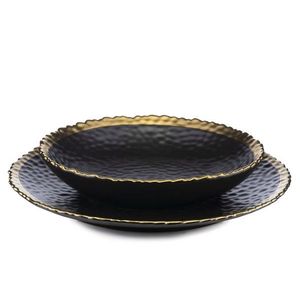 Sada 8 ks talířů KATI černá/zlatá vyobraziť
