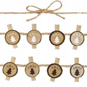 Sada 8 ks vánočních kolíčků Deleon hnědá vyobraziť