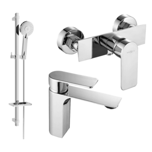 Sada baterií MEXEN ALEXA II - umyvadlová baterie + sprchová baterie se sprchou chrom vyobraziť