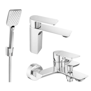 Sada baterií MEXEN ALEXA XIV - umyvadlová baterie + vanová baterie se sprchou chrom vyobraziť