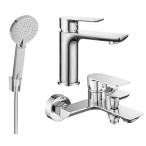 Sada batérií MEXEN ALFA XIX - umývadlová batéria + vaňová batéria so sprchou chróm vyobraziť