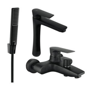 Sada batérií MEXEN AXEL XVII umývadlová batéria + vaňová batéria so sprchou chróm vyobraziť