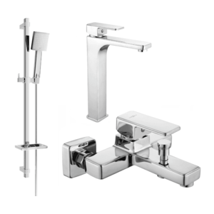 Sada baterií MEXEN CETUS II umyvadlová baterie + vanová baterie se sprchou chrom vyobraziť