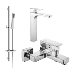 Sada baterií MEXEN CETUS IV umyvadlová baterie + vanová baterie se sprchou chrom vyobraziť