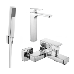 Sada baterií MEXEN CETUS VIII umyvadlová baterie + vanová baterie se sprchou chrom vyobraziť