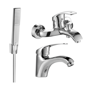 Sada baterií MEXEN Fabia R72 umyvadlová baterie + vanová baterie se sprchou chrom vyobraziť