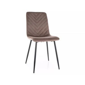 Sametová jídelní židle Daren cappuccino/černá vyobraziť