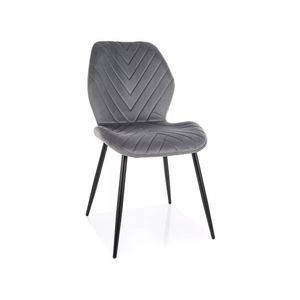 Sametová jídelní židle Mike šedá vyobraziť