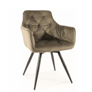 Sametové jídelní křeslo Mango olivové vyobraziť