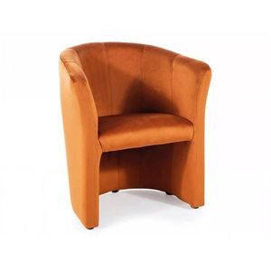 Sametové křeslo TM-1 oranžové vyobraziť