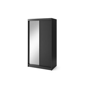 Šatní skříň Prescco se zrcadlem 120 cm černá vyobraziť