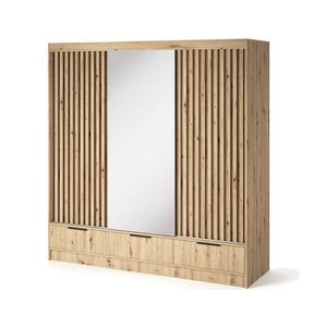 Šatní skříň Voodi se zrcadlem 180 cm dub Artisan vyobraziť
